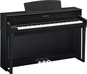 Yamaha Arius YDP-164 digital piano, black finish, featuring weighted keys and three pedals for authentic piano playing
