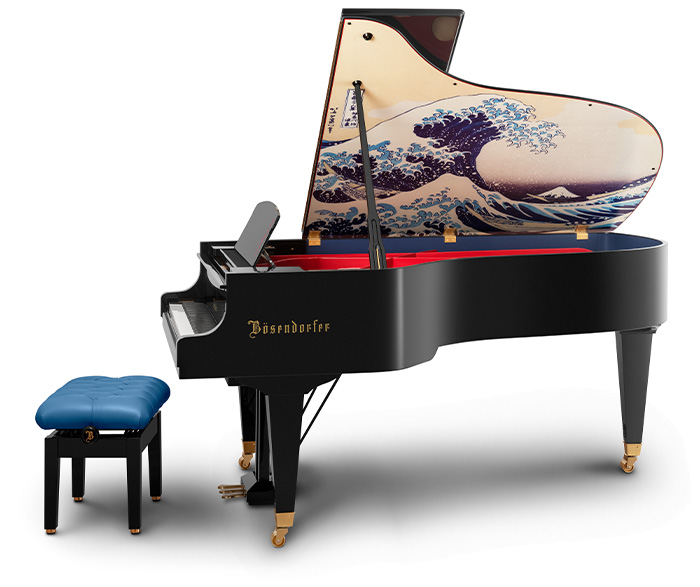 Bösendorfer 214 VC The Great Wave Piano Side